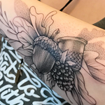 Tattoos - ACORNS AND OAK LEAVES ON FOREARM. INSTAGRAM @MICHAELBALESART - 134149